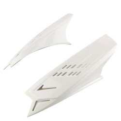 1 Pair Motorcycle Helmet Horns Plastic Paste Decoration(White)