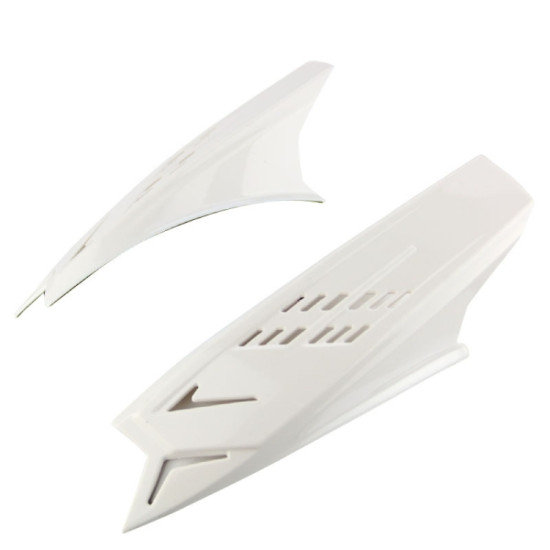 1 Pair Motorcycle Helmet Horns Plastic Paste Decoration(White)