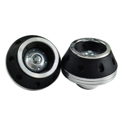 1pair Motorcycle CNC Modification Accessories Drop-proof Aluminum Alloy Fork Cup(Silver)