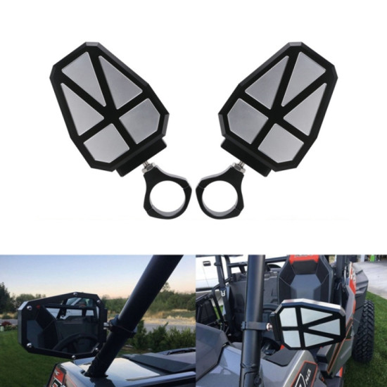 UTV-11 ATV / UTV Offroad Vehicle Rearview Mirror Side Mirror, Tube Diameter:1.75 inch(Black)