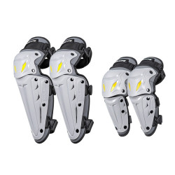 SULAITE Motorcycle Outdoor Riding Breathable Protective Equipment, Color: 4pcs /Set Knee Elbow Pads Gray