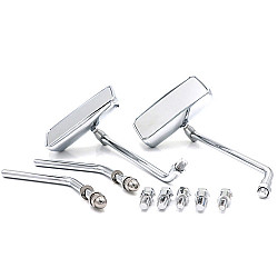 1 Pair HP-J009 Motorcycle Square Reversing Mirror(Silver)