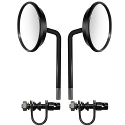 1 Pair HP-J007 Motorcycle Modified Caliper Rearview Mirror(Black)