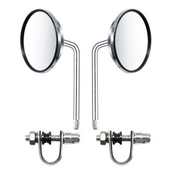 1 Pair HP-J007 Motorcycle Modified Caliper Rearview Mirror(Silver)