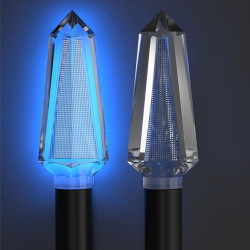 SMCP52354 Motorcycle Crystal Transparent LED Modified Steering Lamp(B Blue)