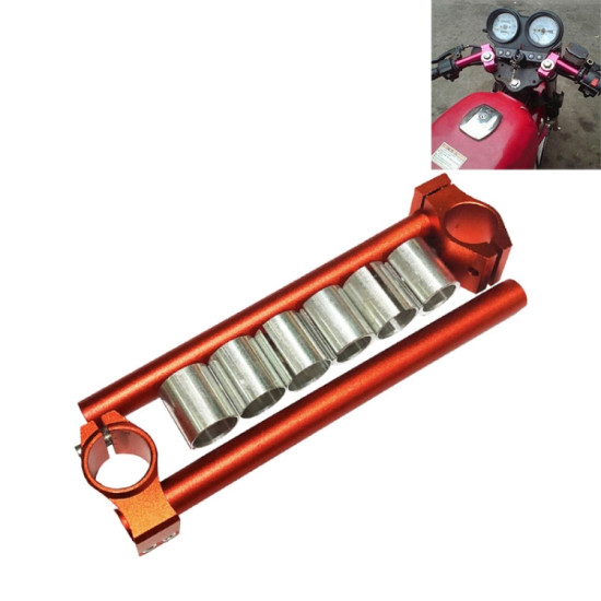 Motorcycle Modification Accessories CNC Handle Bar Grips Set(Orange)
