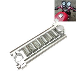 Motorcycle Modification Accessories CNC Handle Bar Grips Set(Silver)
