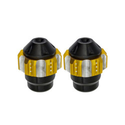 1pair QCB-011 Universal Aluminum Alloy Anti-Fall Front Fork Cup Motorcycle Wheel Protection Ball(Gold)