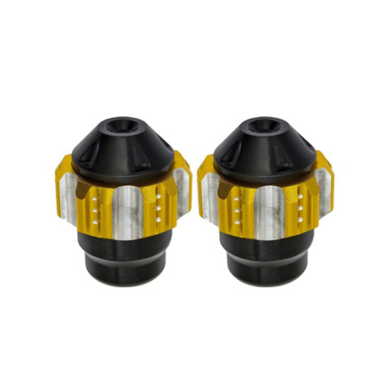 1pair QCB-011 Universal Aluminum Alloy Anti-Fall Front Fork Cup Motorcycle Wheel Protection Ball(Gold)