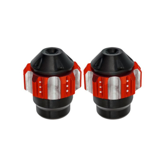 1pair QCB-011 Universal Aluminum Alloy Anti-Fall Front Fork Cup Motorcycle Wheel Protection Ball(Red)
