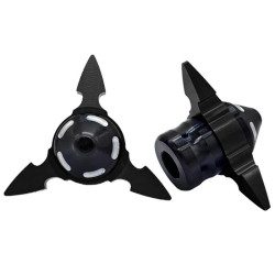 1pair QCB-034 Aluminum Alloy Dart Front Fork Cup Wheel Anti-fall Wear-resistant Decorative Cup(Black)