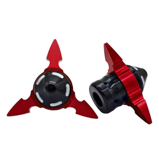 1pair QCB-034 Aluminum Alloy Dart Front Fork Cup Wheel Anti-fall Wear-resistant Decorative Cup(Red)