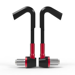 2 Pairs BSDDP B038 Motorcycle Hand Protection Bow ABS Adjustable Protection Rod(Red)