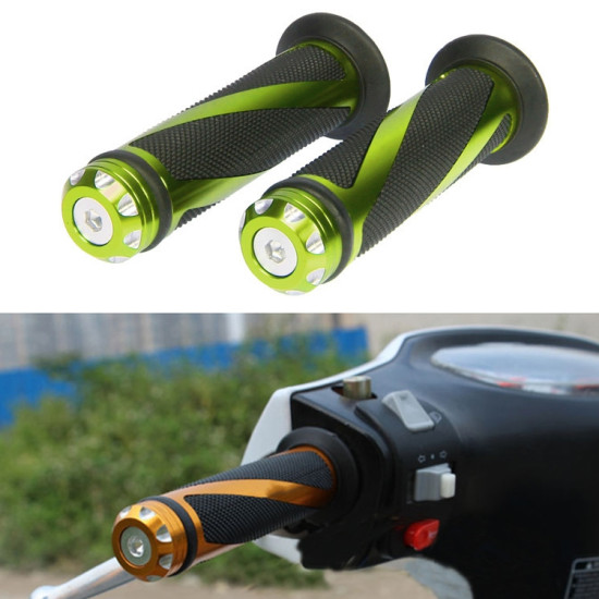 1 Pair Motorcycle Modified General Aluminum Alloy Throttle Handle(Green)