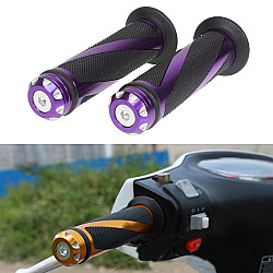 1 Pair Motorcycle Modified General Aluminum Alloy Throttle Handle(Purple)