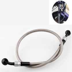 Motorcycle Modified Accessories Universal Steel Wire Braided High Temperature Resistance Brake Hose, Length: 575mm(Silver)