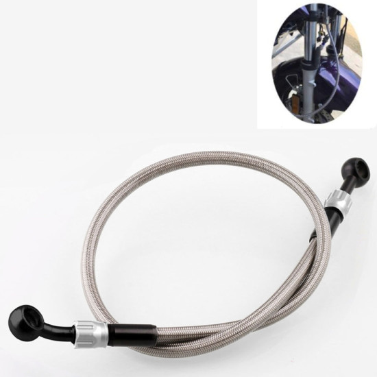Motorcycle Modified Accessories Universal Steel Wire Braided High Temperature Resistance Brake Hose, Length: 575mm(Silver)