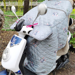 Summer Motorcycle Waterproof Windshield Covered Sunshade(Gray Mouse)