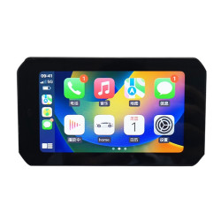 P501M Motorcycles Portable Waterproof IPX7 5 inch Wireless Carplay GPS Navigator, with Driving Recorder