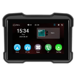 Motorcycle Wireless CarPlay and Android Auto 5 inch HD Screen Waterproof Navigator(Black)