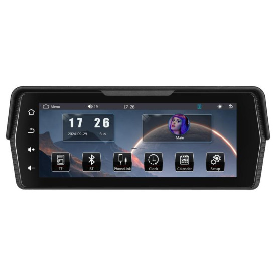 Portable Motorcycle Wireless CarPlay and Android Auto 6.86 inch HD Screen Waterproof Navigator(Black)