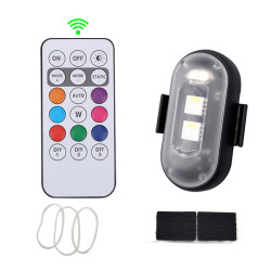 Wireless Remote Control Motorcycle Universal Colorful Flashing Warning Light, Size: Paste Type(1 Light 1 Remote Control)