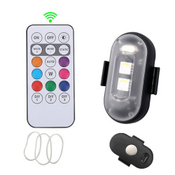 Wireless Remote Control Motorcycle Universal Colorful Flashing Warning Light, Size: Magnetic Type(1 Light 1 Remote Control)