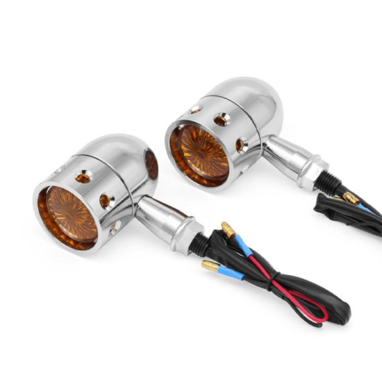 2pcs Hollow Motorcycle Modified Turn Signal Light(Electroplating)