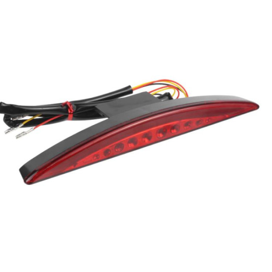 Motorcycle Modification Rear Fender LED Brake Taillight(Black Shell)