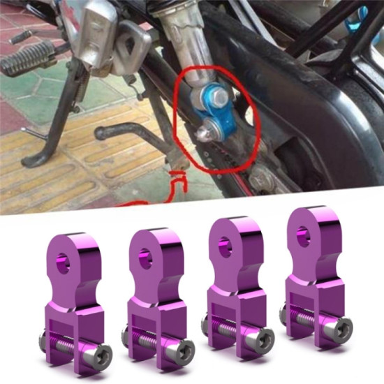 2 Pairs Shock Absorber Extender Height Extension for Motorcycle, Size: Large(Purple)