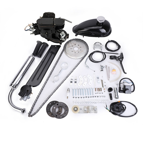 [US Warehouse] 80cc 2-stroke High Power Engine Bicycle Motor Kit for 24 inch / 26 inch / 28 inch Motorcycles(Black)