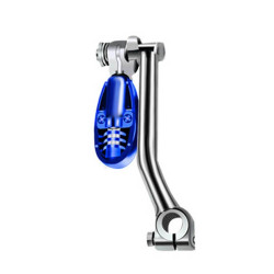 TF-2612 Motorcycle Aluminum Alloy Started Rod Stainless Steel Fire Rod Electric Motorcycle Installation Starter(Blue)