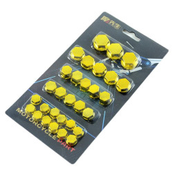 Motorcycle Modification Parts Screw Cap Decorative Parts Scooter Engine Screw Nut Cap Cover(Golden)
