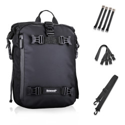 Rhinowalk Multi-Function Motorcycle Rear Seat Bag Combination Rear Shelf Pannier, Colour: Black 10L