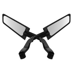 1pair Motorcycle Modification Accessories Invisible Wing Mirror Motorcycle Universal Adjustable Rearview Mirror(Black)
