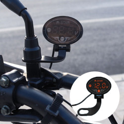 YL-M01 Motorcycle Battery Voltage Monitoring M-STAR Intelligent Voltage Meter(Orange)