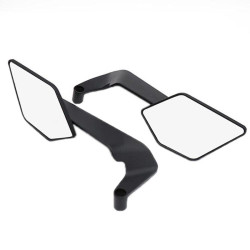 Motorcycle Universal Aluminum Alloy Wind Wing Rearview Mirror, Color: White Mirror