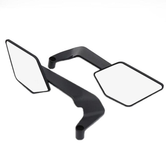 Motorcycle Universal Aluminum Alloy Wind Wing Rearview Mirror, Color: White Mirror