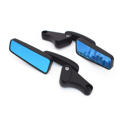 Universal Motorcycle Reverse Assist Reflective Rearview Mirror(Blue Glass)