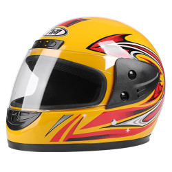 NM 811 Motorcycle Helmet Four Seasons Universal Paint Simple Full Helmet, Size: One Size 58-60cm(Yellow)