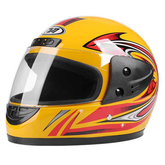 NM 811 Motorcycle Helmet Four Seasons Universal Paint Simple Full Helmet, Size: One Size 58-60cm(Yellow)