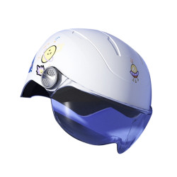 Transparent Short Lens Children Anti-Fall Safety Helmet Cartoon Electric Car Summer Helmet(Lvory White-Dreamer)