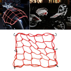 Motorcycle Reflective Helmet Net Fuel Tank Fix Net, Size: 40 x 40cm (Red)