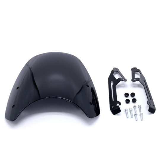 XRL-DF-7654 Motorcycle Headlight Retro Windshield for DUCATI(Black)