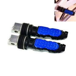 Universal Motor Bike Footpegs Foot Rests Rear Pedals Set Motorcycle Modification Accessories(Blue)