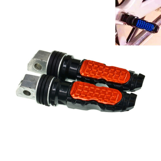 Universal Motor Bike Footpegs Foot Rests Rear Pedals Set Motorcycle Modification Accessories(Orange)
