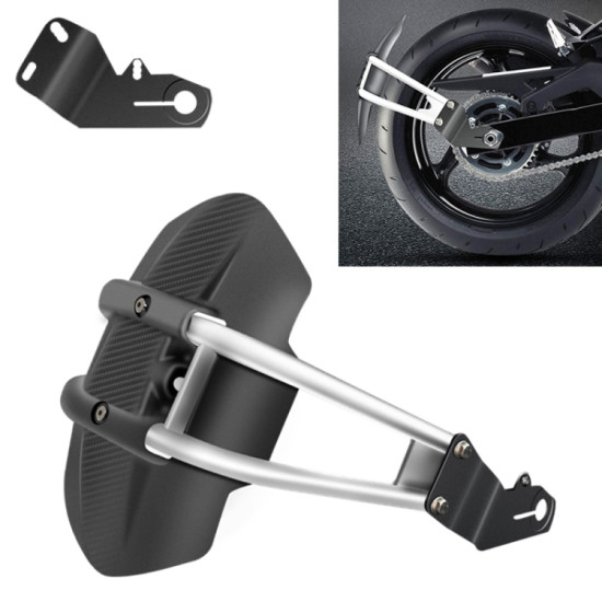 Motorcycle Stainless Steel Modified Rear Wheel Fender Dustproof Splash Flaps Mudguards Fender Guard, Style:A Style Foot