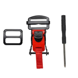 Motorcycle Helmet Buckle Double D-buckle Universal Quick Release Plastic Clip(Red)