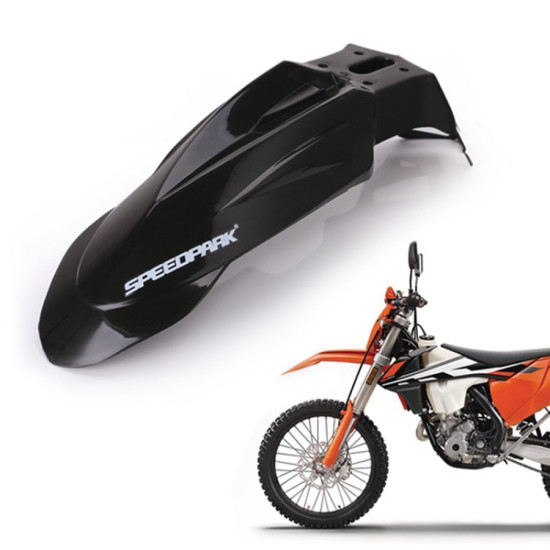 Speedpark Motorcycle Modified Front Wheel Fender Dustproof Splash Flaps Mudguards for Yamaha / Suzuki / KTM (Black)