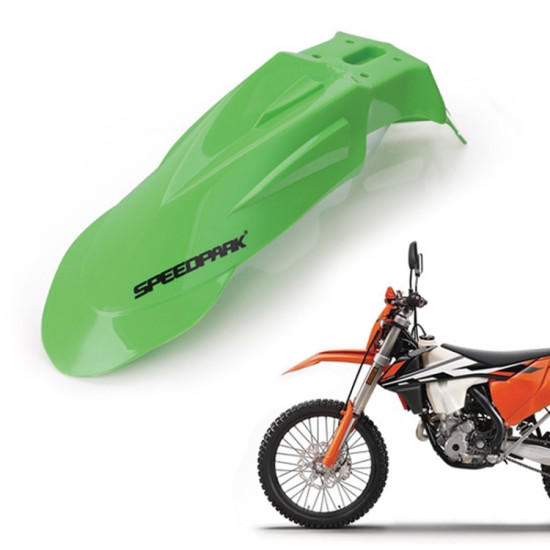 Speedpark Motorcycle Modified Front Wheel Fender Dustproof Splash Flaps Mudguards for Yamaha / Suzuki / KTM (Green)
